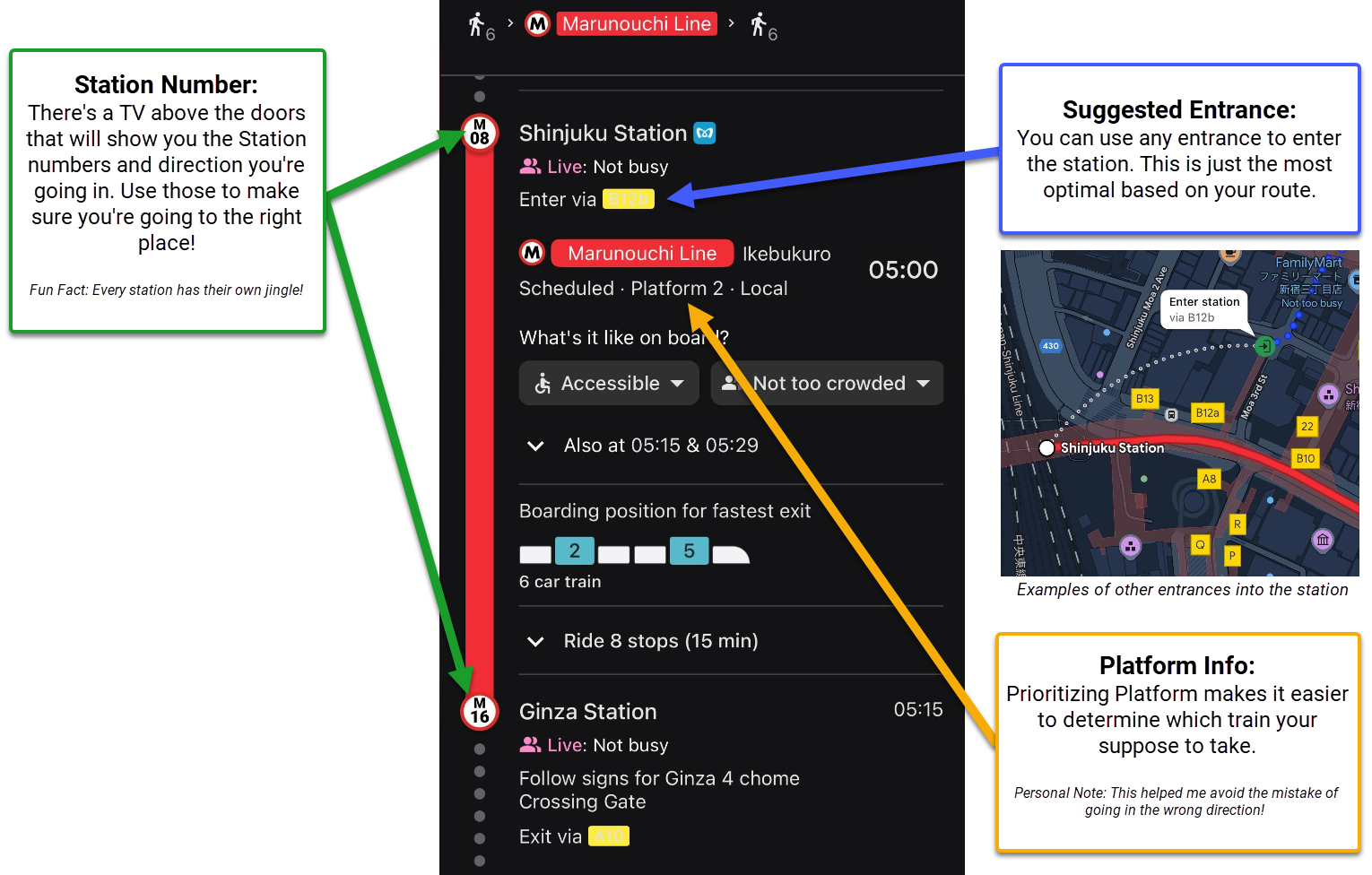 Google Maps transit navigation guide